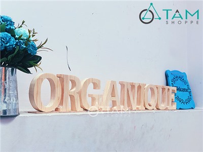 Chữ gỗ Handmade trang trí ORGANIQUE